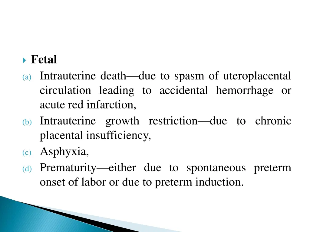 fetal a intrauterine death due to spasm