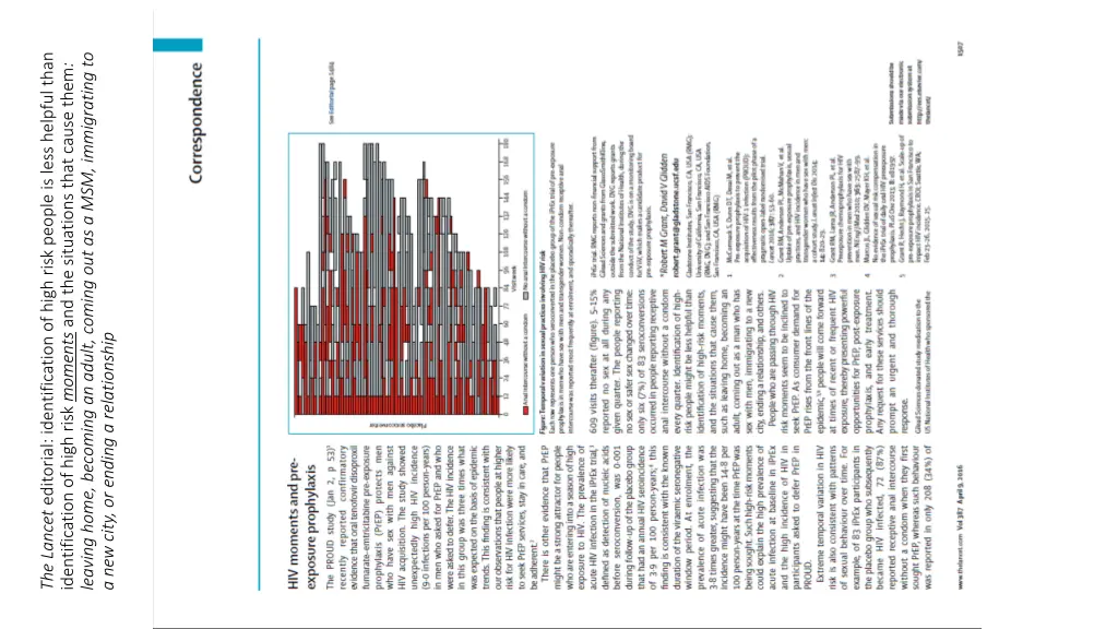 the lancet editorial identification of high risk