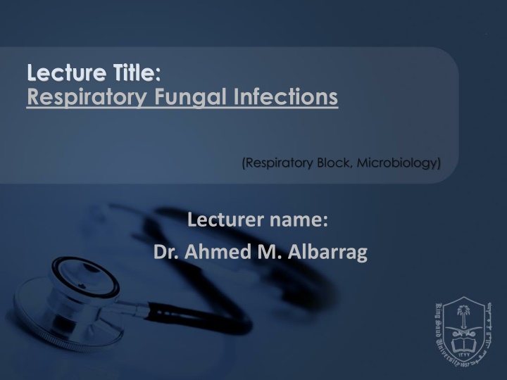 lecture title respiratory fungal infections