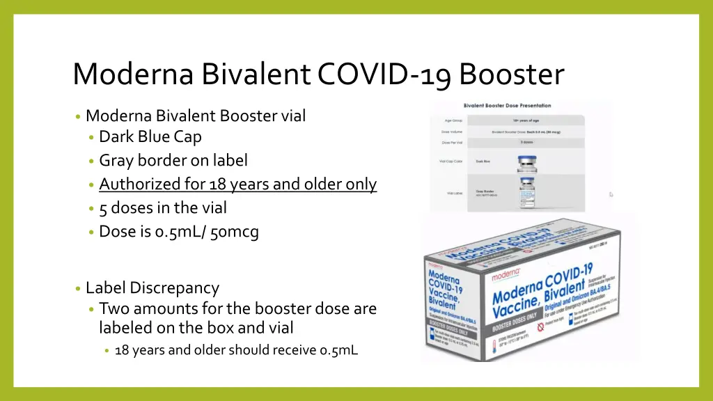 moderna bivalent covid 19 booster