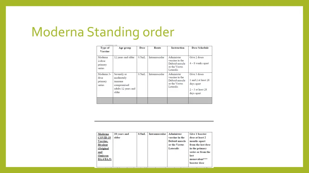 moderna standing order 1