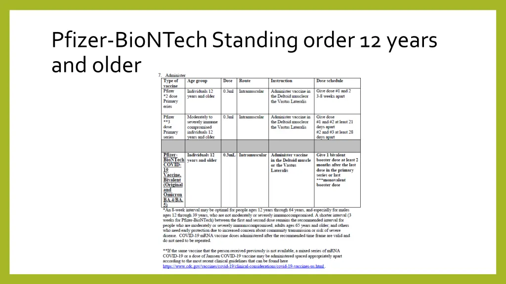 pfizer biontech standing order 12 years and older 1