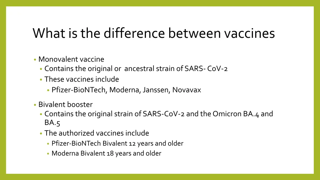 what is the difference between vaccines