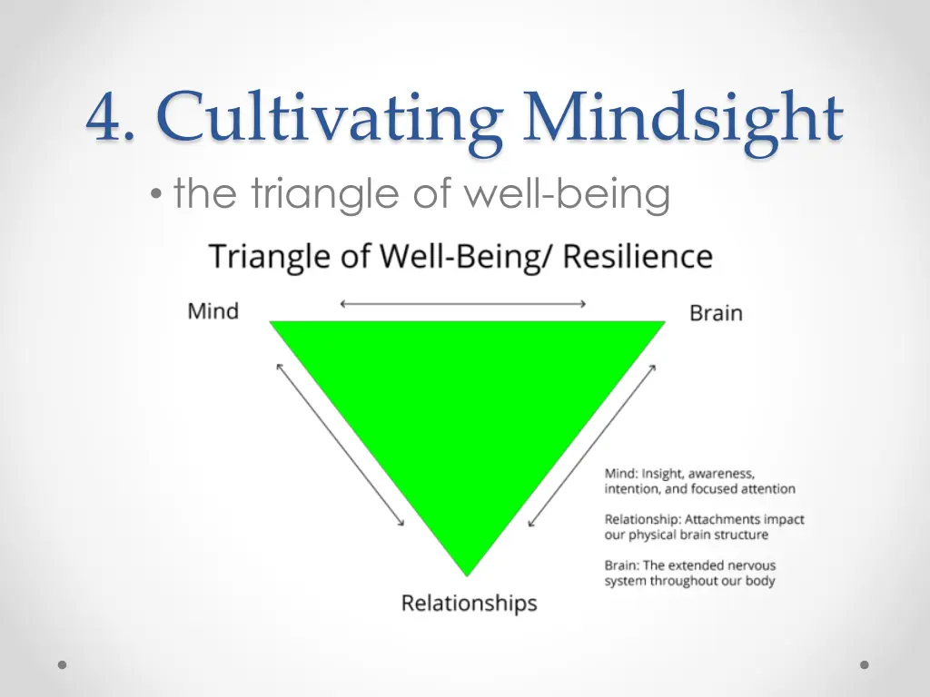 4 cultivating mindsight the triangle of well being
