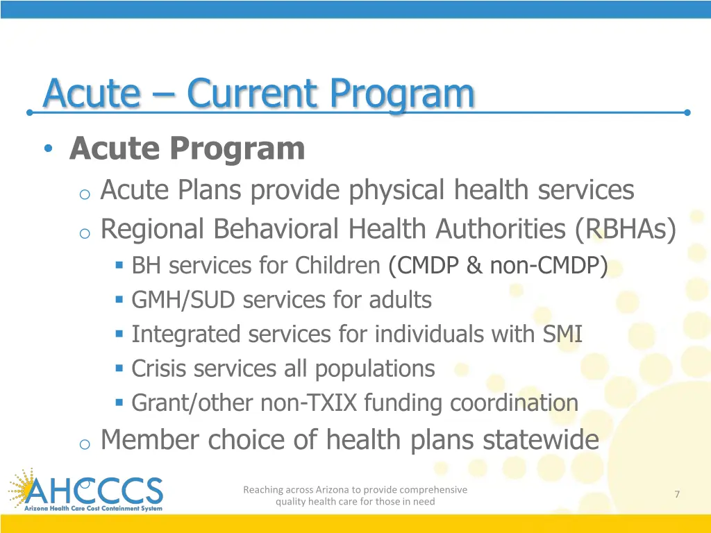 acute current program acute program o acute plans