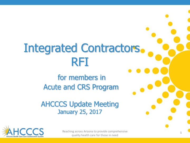 integrated contractors rfi