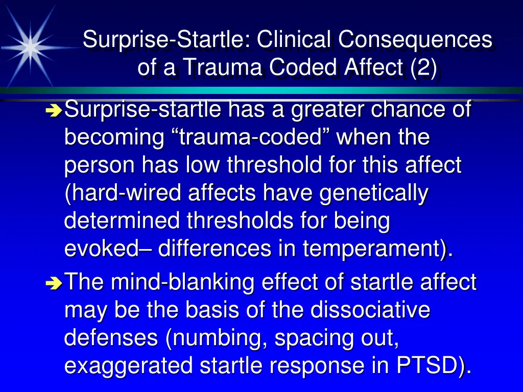 surprise startle clinical consequences 1