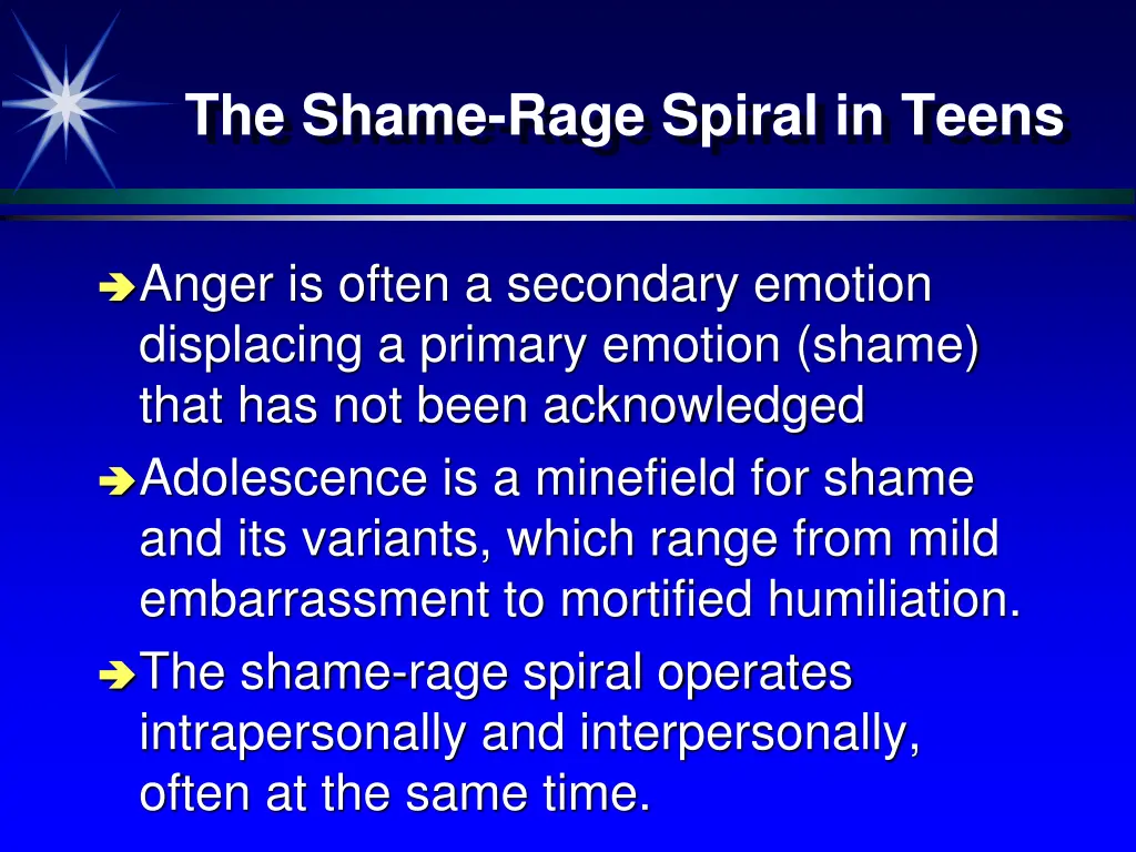 the shame rage spiral in teens