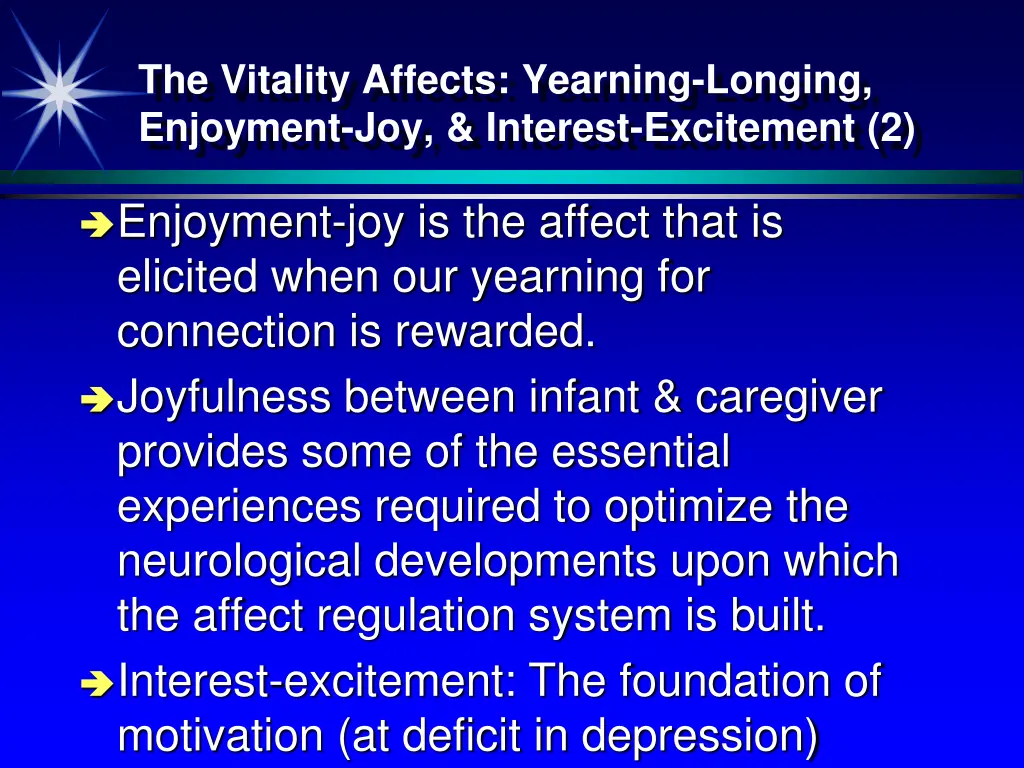 the vitality affects yearning longing enjoyment 1
