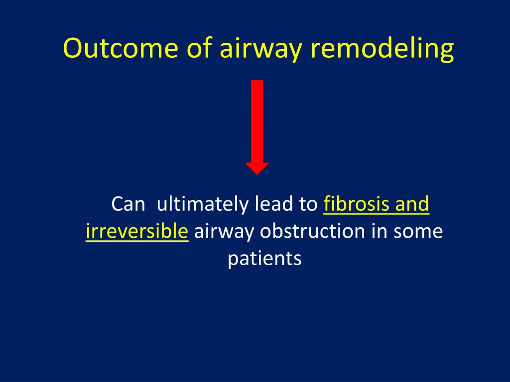 outcome of airway remodeling