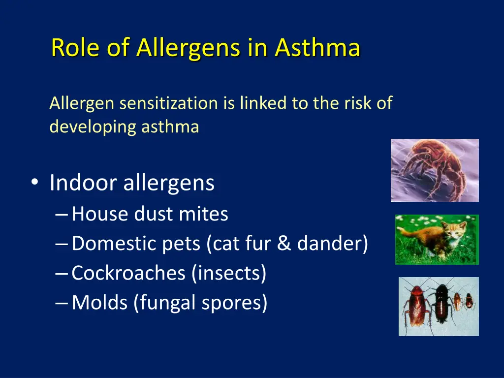 role of allergens in asthma