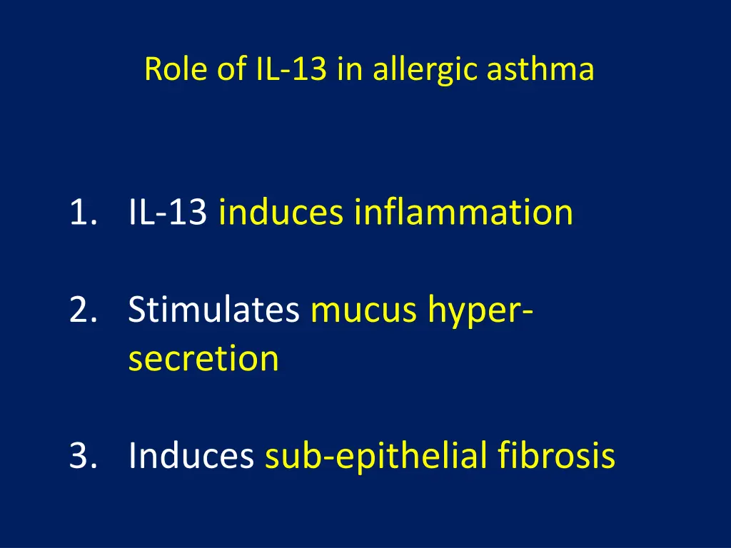 role of il 13 in allergic asthma