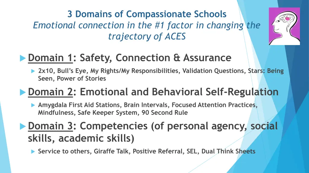 3 domains of compassionate schools emotional