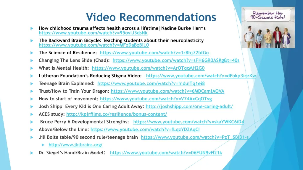 video recommendations how childhood trauma
