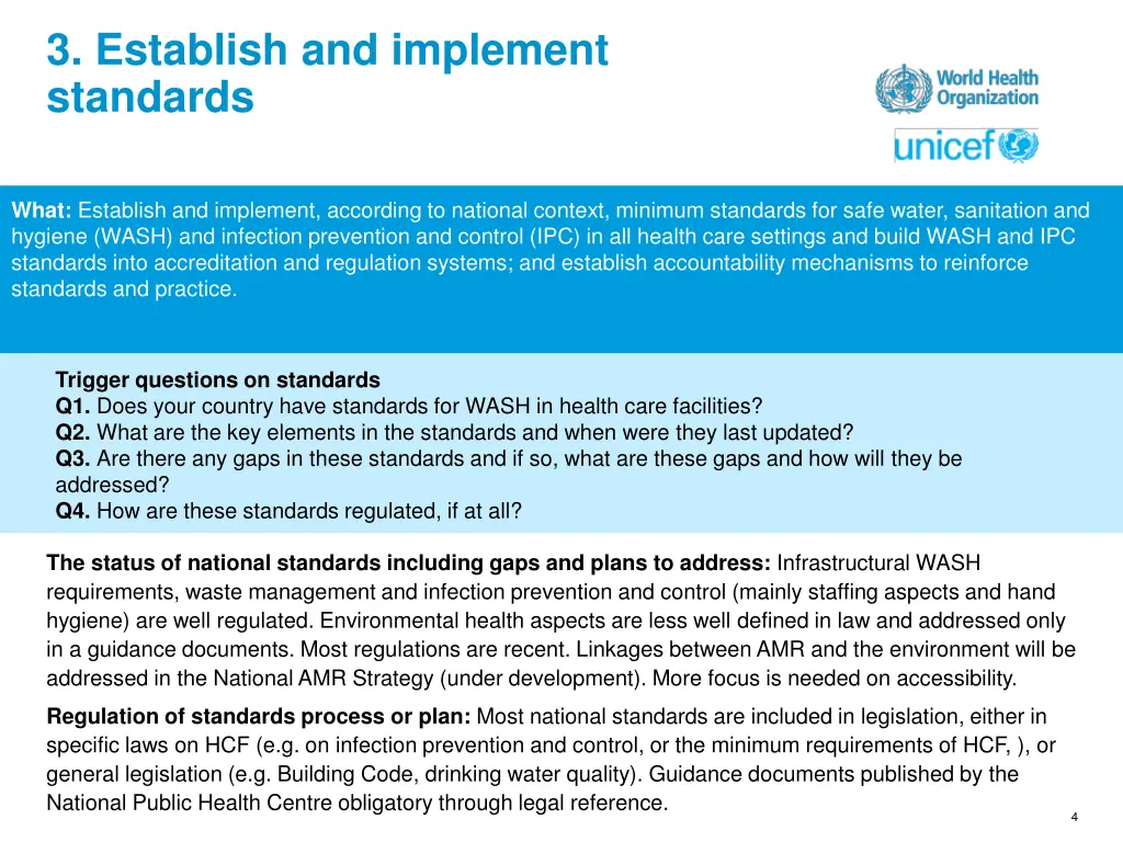 3 establish and implement standards