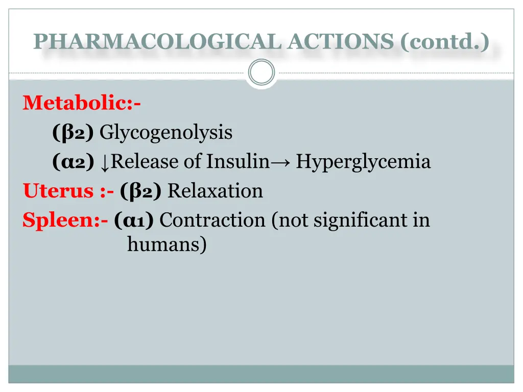 pharmacological actions contd 1