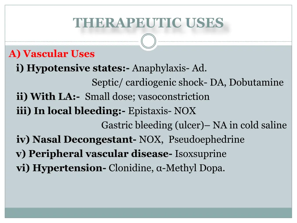 therapeutic uses