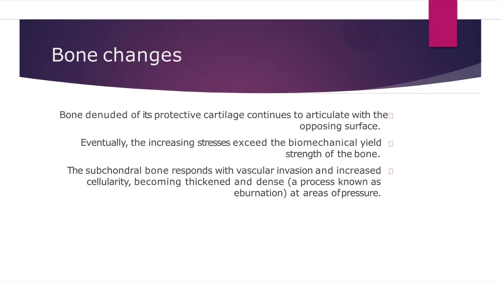 bone changes