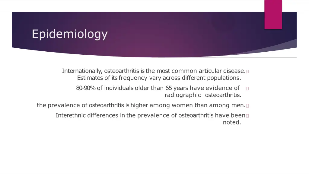 epidemiology