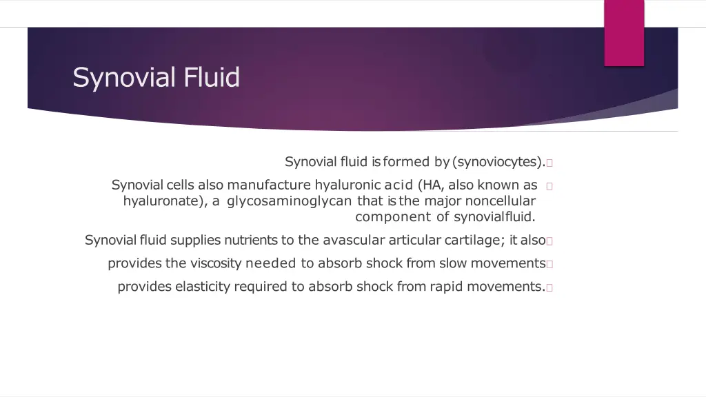 synovial fluid
