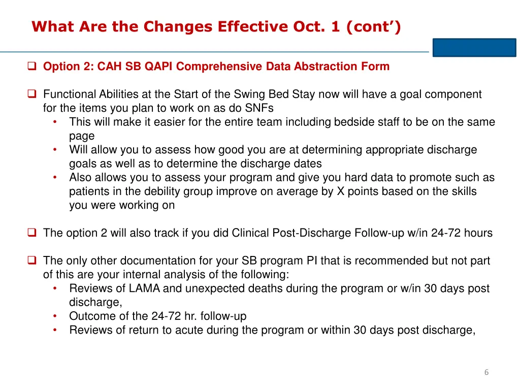what are the changes effective oct 1 cont 1