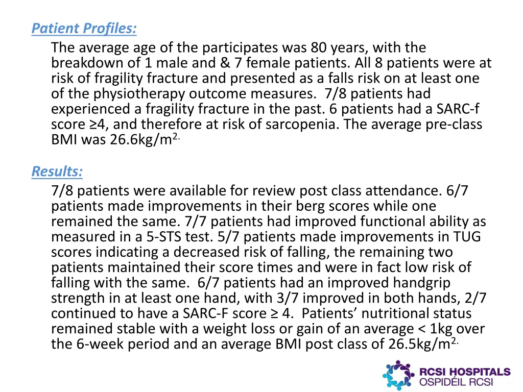 patient profiles the average
