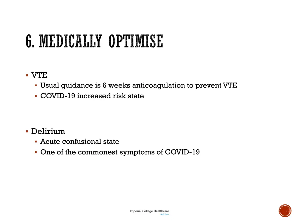 6 medically optimise 2