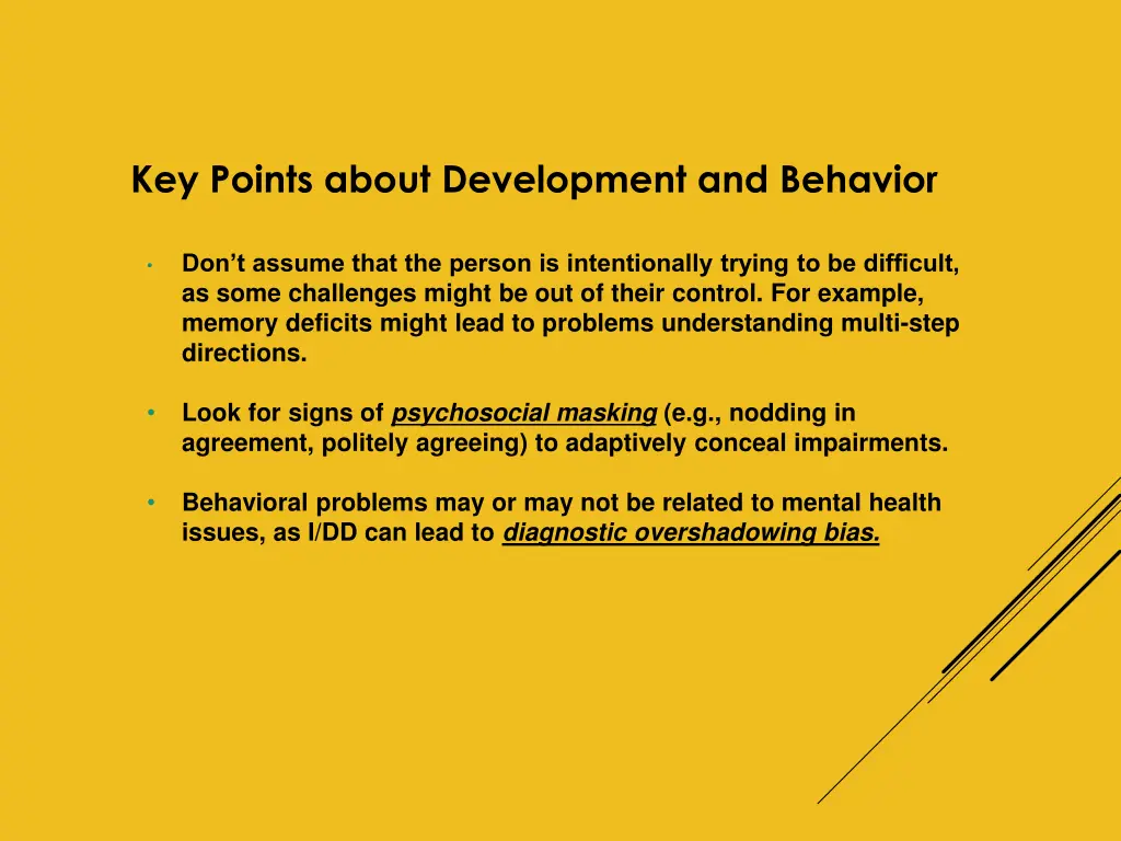 key points about development and behavior 1
