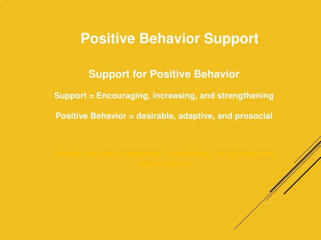 positive behavior support