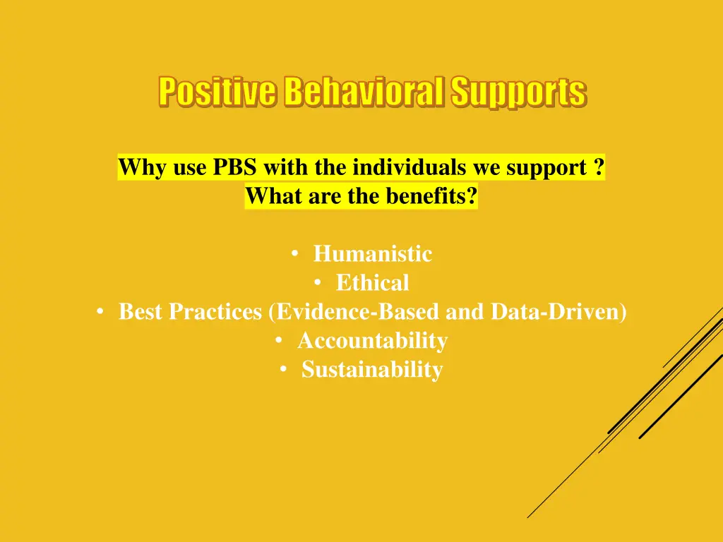 positive behavioral supports