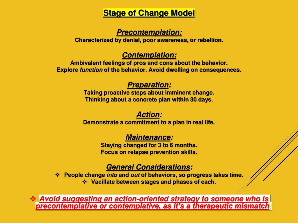 stage of change model