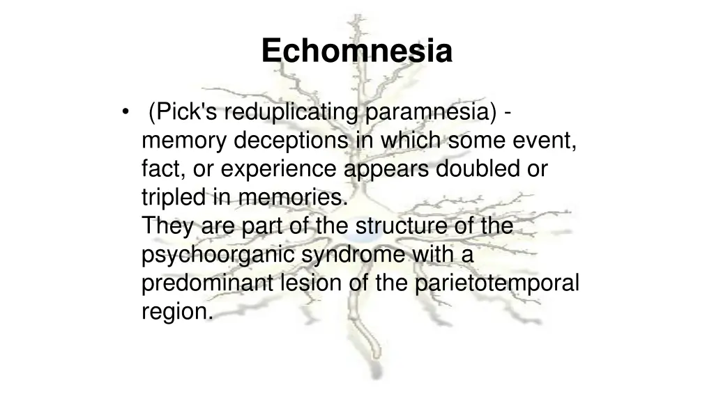 echomnesia