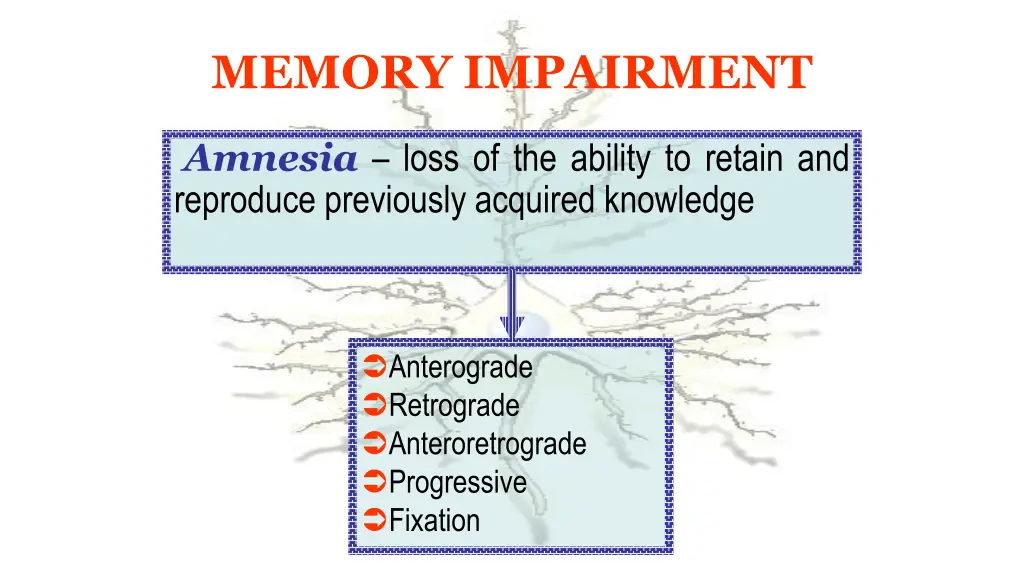 memory impairment
