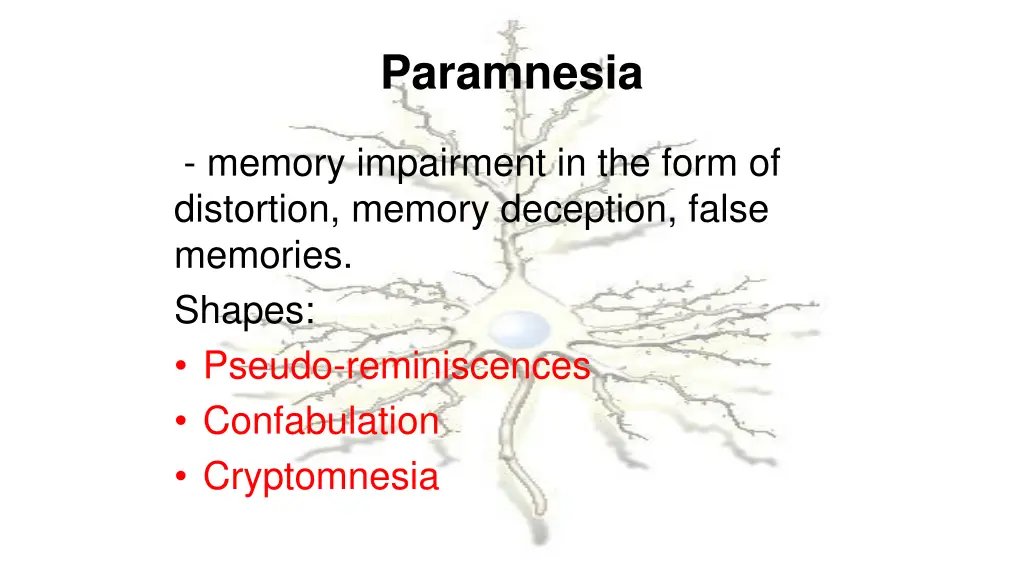 paramnesia