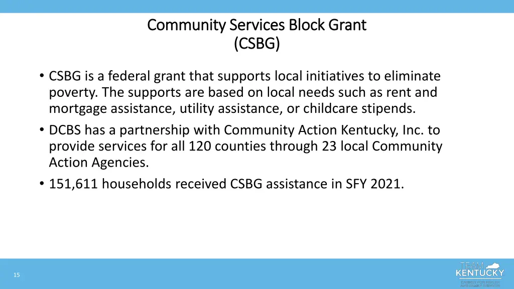 community services block grant community services