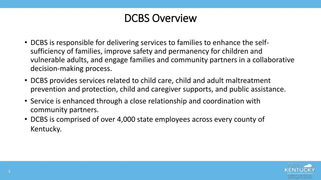 dcbs overview dcbs overview