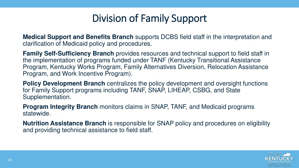 division of family support division of family