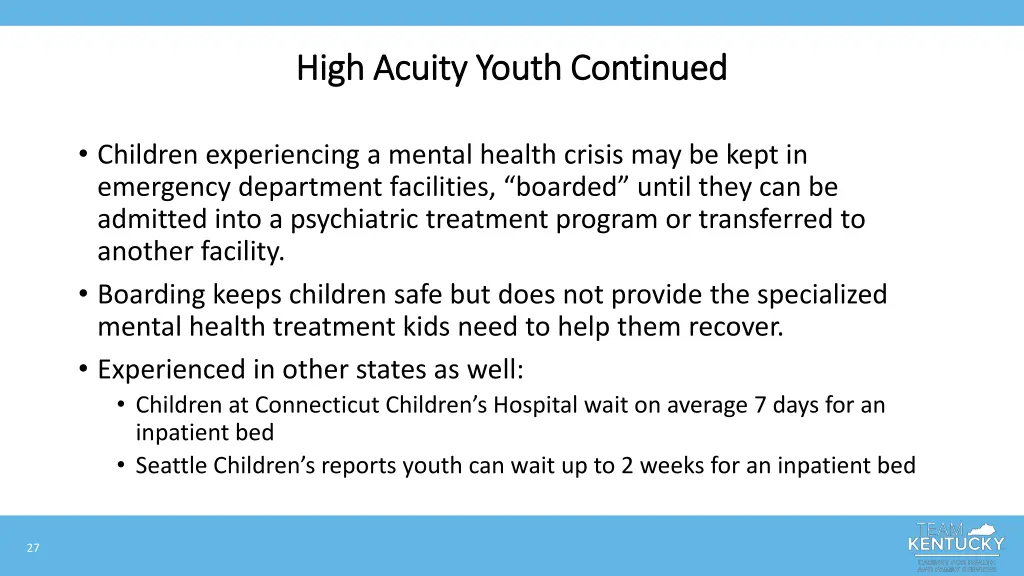 high acuity youth continued high acuity youth