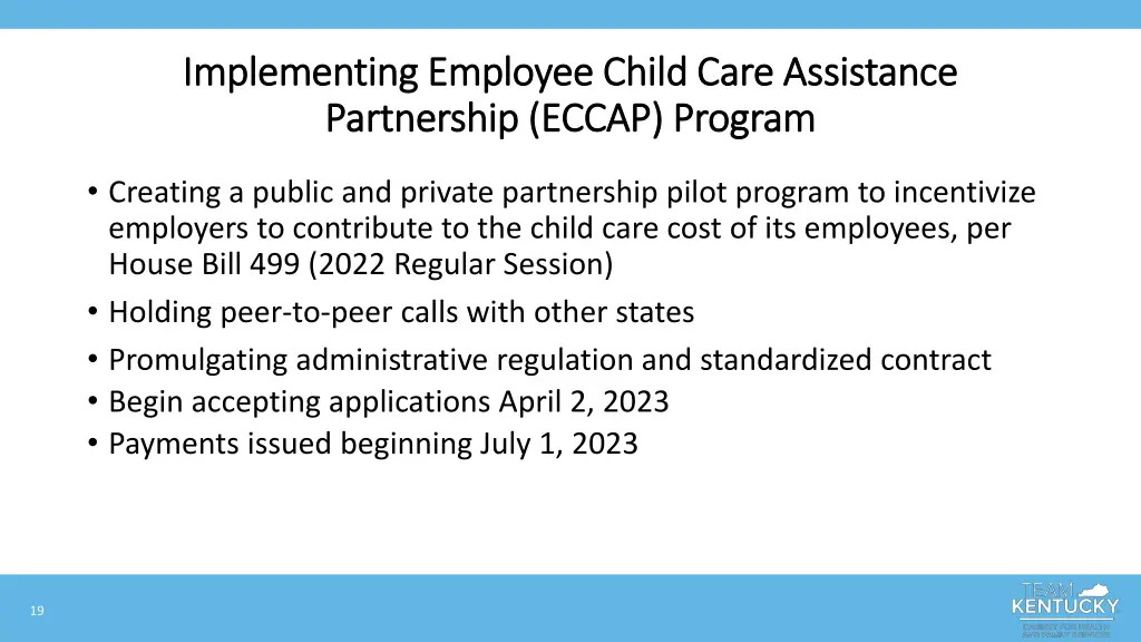 implementing employee child care assistance