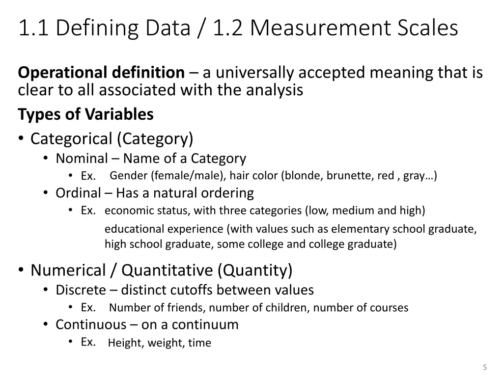 1 1 defining data 1 2 measurement scales