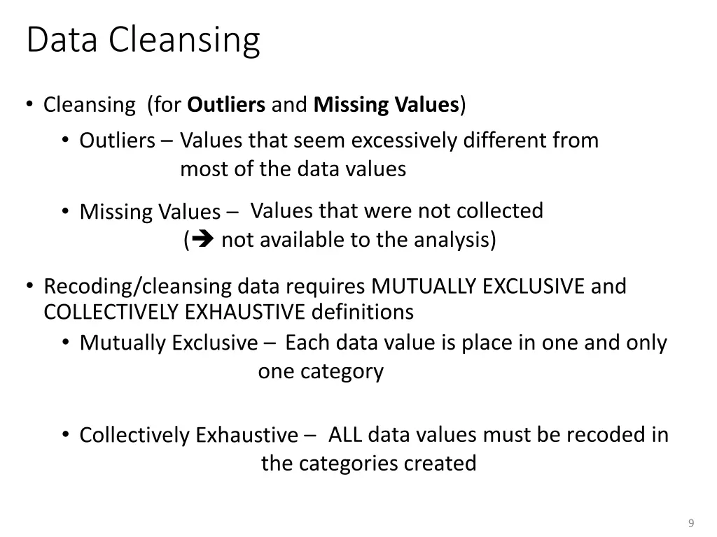 data cleansing