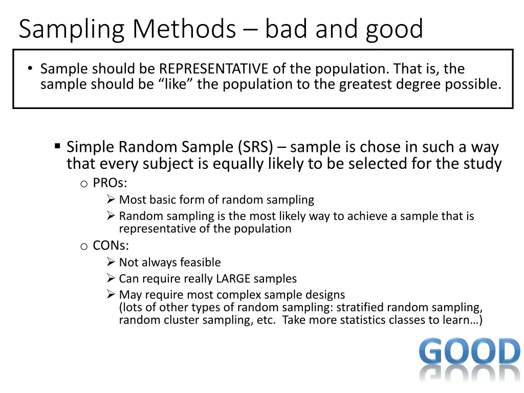 sampling methods bad and good 3