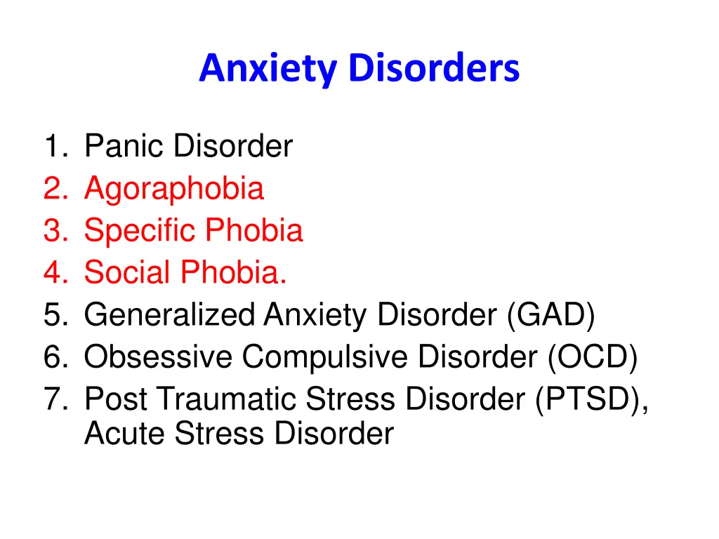 anxiety disorders 2