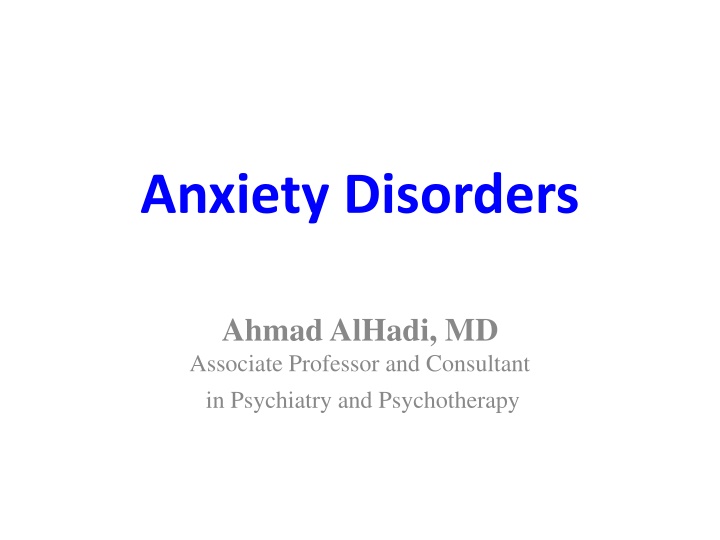 anxiety disorders