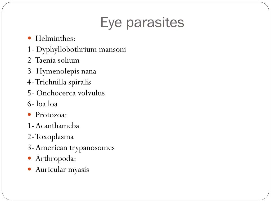eye parasites