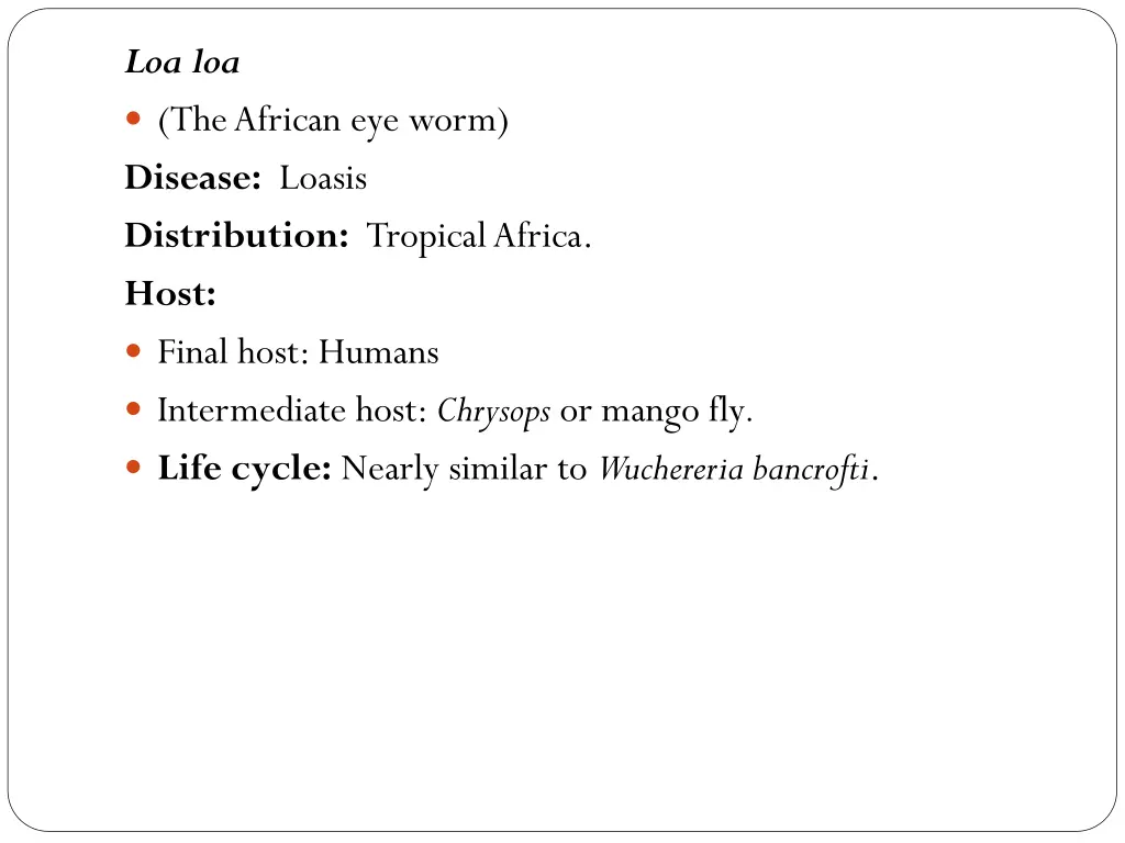 loa loa the african eye worm disease loasis
