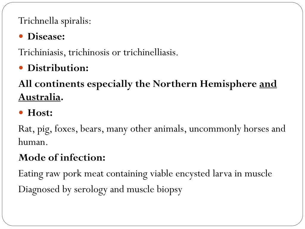 trichnella spiralis disease trichiniasis