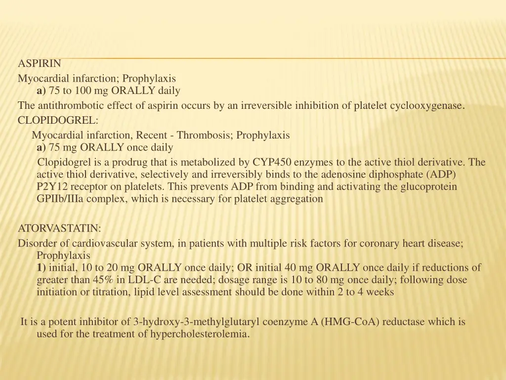 aspirin myocardial infarction prophylaxis