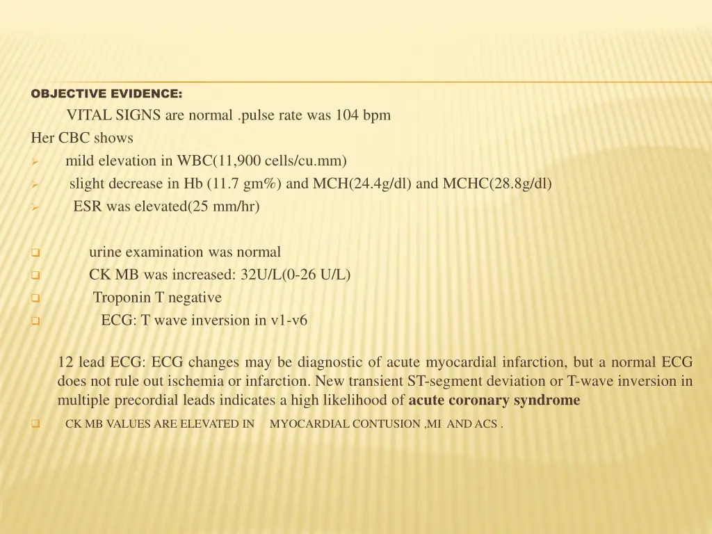 objective evidence vital signs are normal pulse