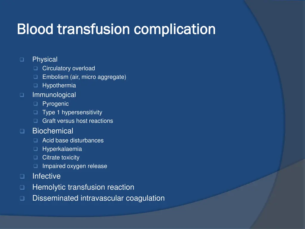 blood transfusion complication blood transfusion